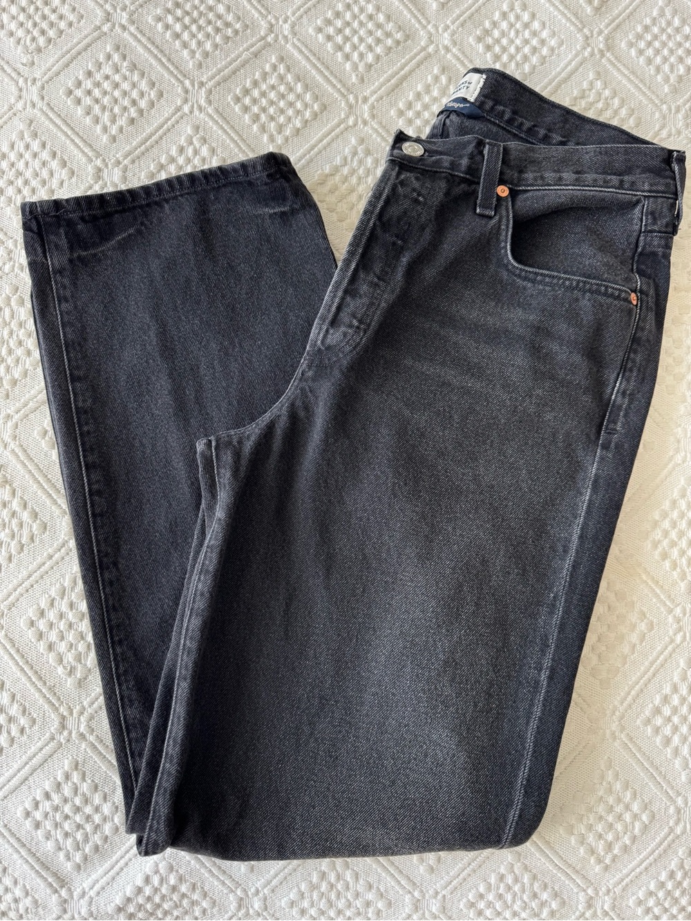 Citizen of Humanity Elle V-Front Black Jeans Nightfall Button Fly size 30 - Picture 6 of 13
